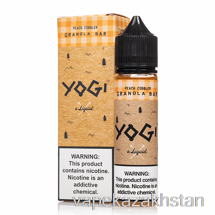 Vape Disposable Peach Cobbler Granola Bar - Yogi E-Liquid - 60mL 6mg